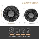 Aquior Extra Large Waterproof Satin Shower Cap Set