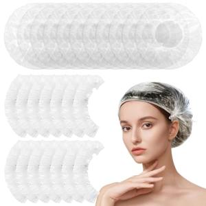 100 Disposable Waterproof Shower Caps for Home & Spa