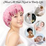 2-Pack Waterproof Shower Caps for All Ages