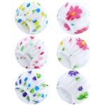 6 Pack Waterproof Shower Caps for Women