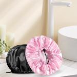 Oversized Adjustable Waterproof Shower Cap – 2 Pack