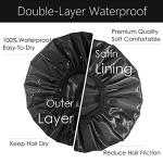 Auban XL Waterproof Shower Cap for Long Hair
