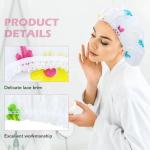 6 Pack Waterproof Shower Caps for Women