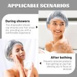 100 Disposable Waterproof Shower Caps for Home & Spa