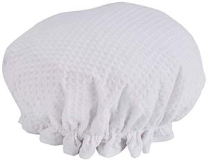 Vagabond White Waffle Shower Cap