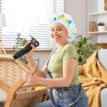 6 Pack Waterproof Shower Caps for Women