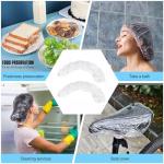 100 Disposable Waterproof Shower Caps for Home & Spa