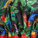 Feather Print Reusable Waterproof Shower Cap