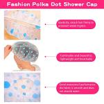 3-Pack Waterproof Shower Caps for Long Hair