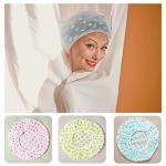 3-Pack Waterproof Shower Caps for Long Hair