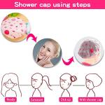 3-Pack Waterproof Shower Caps for Long Hair