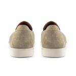 Men's Taupe Suede Loafers - Extra Comfort Flats