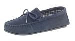 Navy Suede Leather Moccasins for Men, Size 9