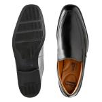 Clarks Men's Black Leather Loafers, Size 13 UK