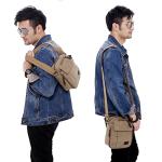 Men's Retro Canvas Crossbody Bag with Pockets