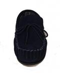 Navy Suede Leather Moccasins for Men, Size 9