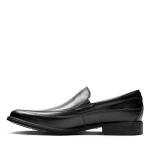 Clarks Men's Black Leather Loafers, Size 13 UK