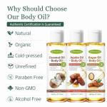 Pack of 3 Organic Body Oils for Hydration