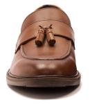 Men's Tan Leather Tassel Loafers by Thomas Crick