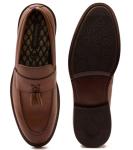 Men's Tan Leather Tassel Loafers by Thomas Crick