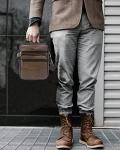 Men's Genuine Leather Crossbody Shoulder Bag