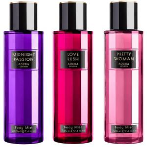 Aoura London Women's Body Mist Bundle - 3 Pack