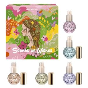 Girls' Body Mist Set with 5 Chic Scents