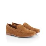 Catesby College Tan Suede Loafers for Men