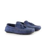 Men's Blue Suede Loafers by Silver Street London