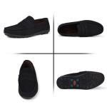 Rodawu Men's Black Suede Slip-On Loafers Size 10.5