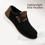 Men's Lightweight Slip-On Casual Loafers - Black/Brown