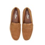 Catesby College Tan Suede Loafers for Men