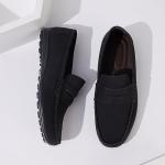 Rodawu Men's Black Suede Slip-On Loafers Size 10.5