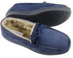 Men's Faux Suede Loafers with Sheepskin Lining
