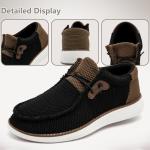 Men's Lightweight Slip-On Casual Loafers - Black/Brown