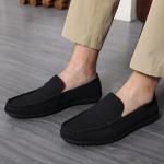 Rodawu Men's Black Suede Slip-On Loafers Size 10.5