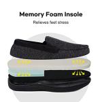 LongBay Men's Black Moccasin Slippers, Size 11