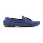 Men's Blue Suede Loafers by Silver Street London