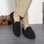 Rodawu Men's Black Suede Slip-On Loafers Size 10.5