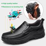 Men's Comfortable Black Leather Loafers for Office