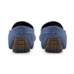 Men's Blue Suede Loafers by Silver Street London