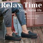 Men's Moccasin Slippers with Memory Foam, Black