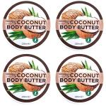 Vegan Coconut Body Butter Cream 4 Pack
