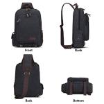 S-ZONE Men's Sling Backpack with Chest Pocket