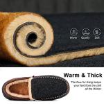 Men's Moccasin Slippers with Memory Foam, Black