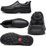 Men's Comfortable Black Leather Loafers for Office