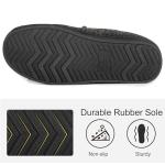 Men's Moccasin Slippers with Memory Foam, Black