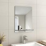 EMKE Frameless Wall Mirror with Shelf - 45x60cm