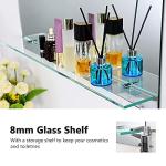 EMKE Frameless Wall Mirror with Shelf - 45x60cm