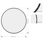 Stylish 50cm Round Brushed Frame Wall Mirror